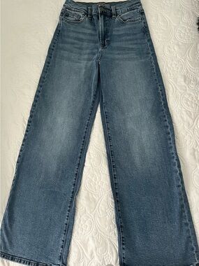 Joe's Jeans High Rise Wide-Leg Jeans in Medium Blue Wash Size 28